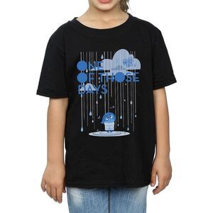 Inside Out Girls One Of Those Days Cotton T-Shirt / Black